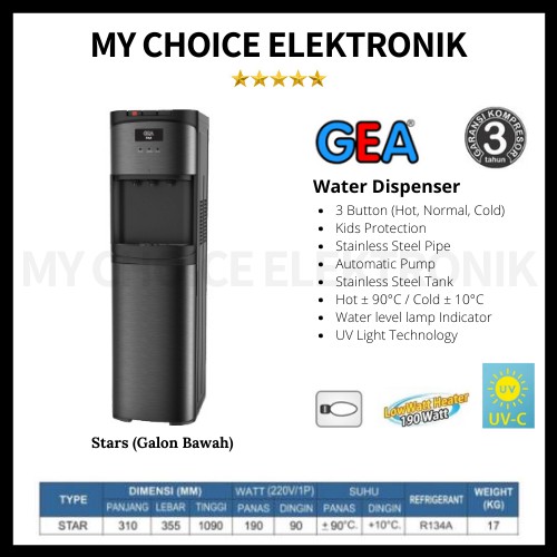 Gea Dispenser Galon Bawah Star