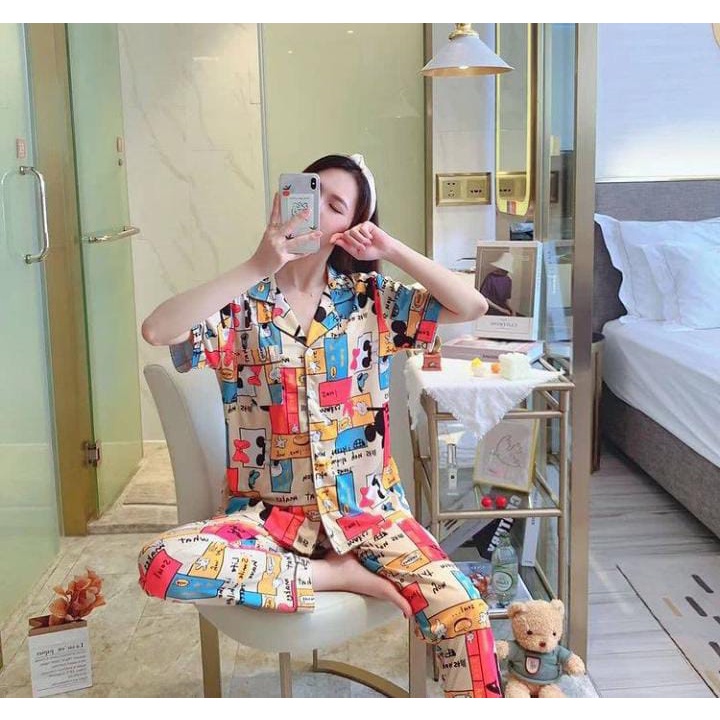 Baju Tidur wanita Piyama import Pakaian tidur celana panjang pajamas sleepwear piama wanita-B2110.2