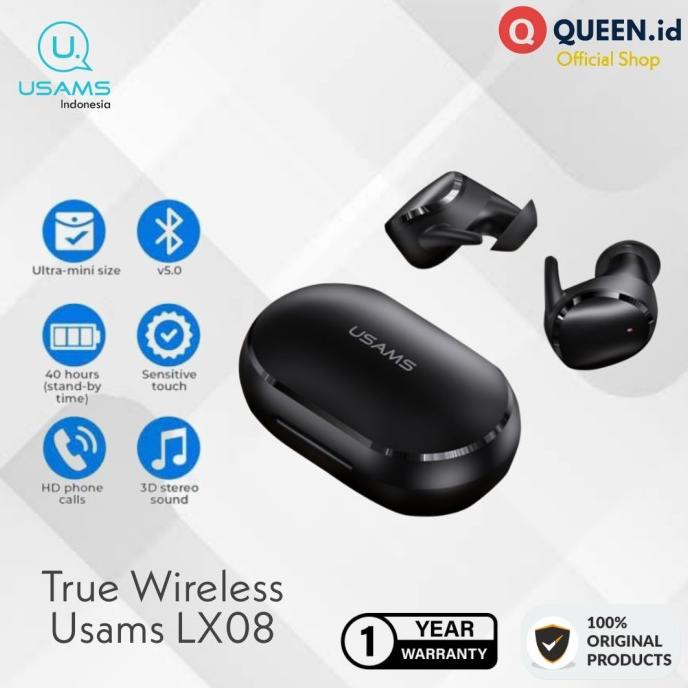 Usams Lx08 True Wireless Bluetooth Headset Tws Mini Earbuds 3D Sound