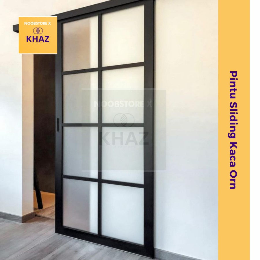 Pintu Sliding Alumunium Kaca Ornamen