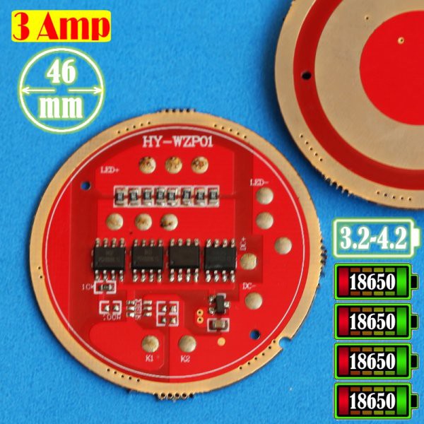 Spare Parts Senter Led DRIVER SENTER MONSTER 5XT6 46MM 3.0A CREE XML XPL XD16 XKT6 5MODE