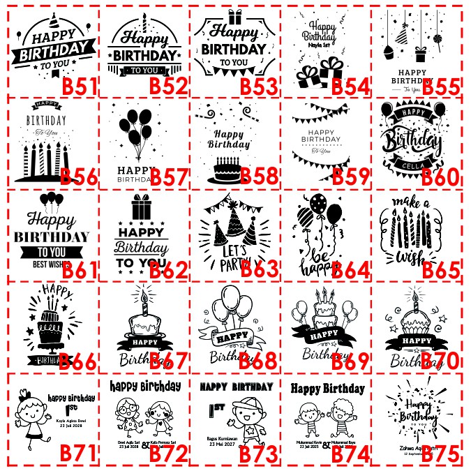 Tas Ulang Tahun, Souvenir(Flat 29x25 TANPA PACKING)