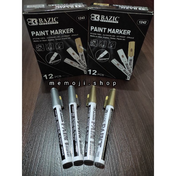 

Spidol Paint Marker BAZIC Gold & Silver (1pc)