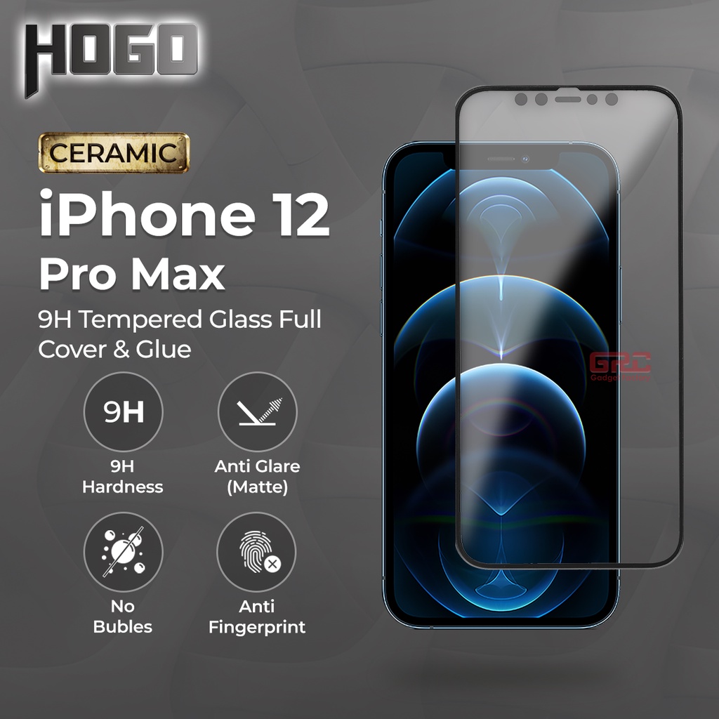 Anti Gores iPhone 12 Pro Max Hogo Ceramic Matte Screen Protector