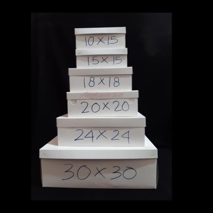 

Dus putih polos lipat/dus kue/ukuran 22/25/27/30 tinggi 11cm (eceran)