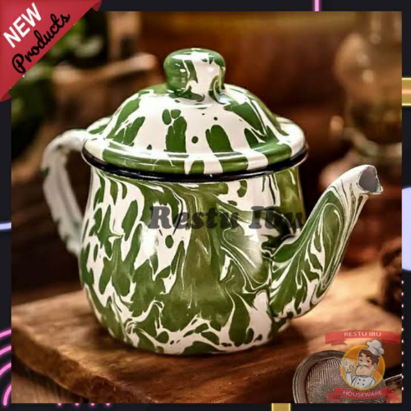 teko ceret loreng blurik lurik 12 cm teko cebol teko loreng blurik lurik hijau army poci ekonomi 12 