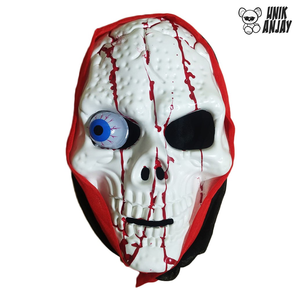 Topeng Halloween / Halloween Mask - One Eyed Skull Mask