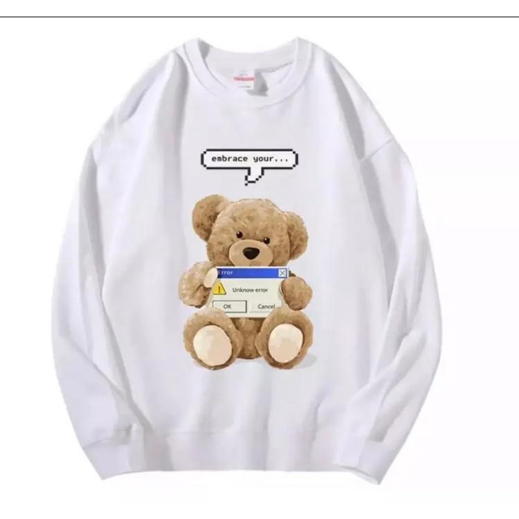 SWEATER WANITA TEDDY BEAR CREWNECK