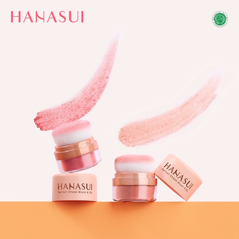 HANASUI Perfect Cheek Blush &amp; Go Powder - Blush On Natural, Perona Pipi, Pewarna Pipi, Pemerah Pipi