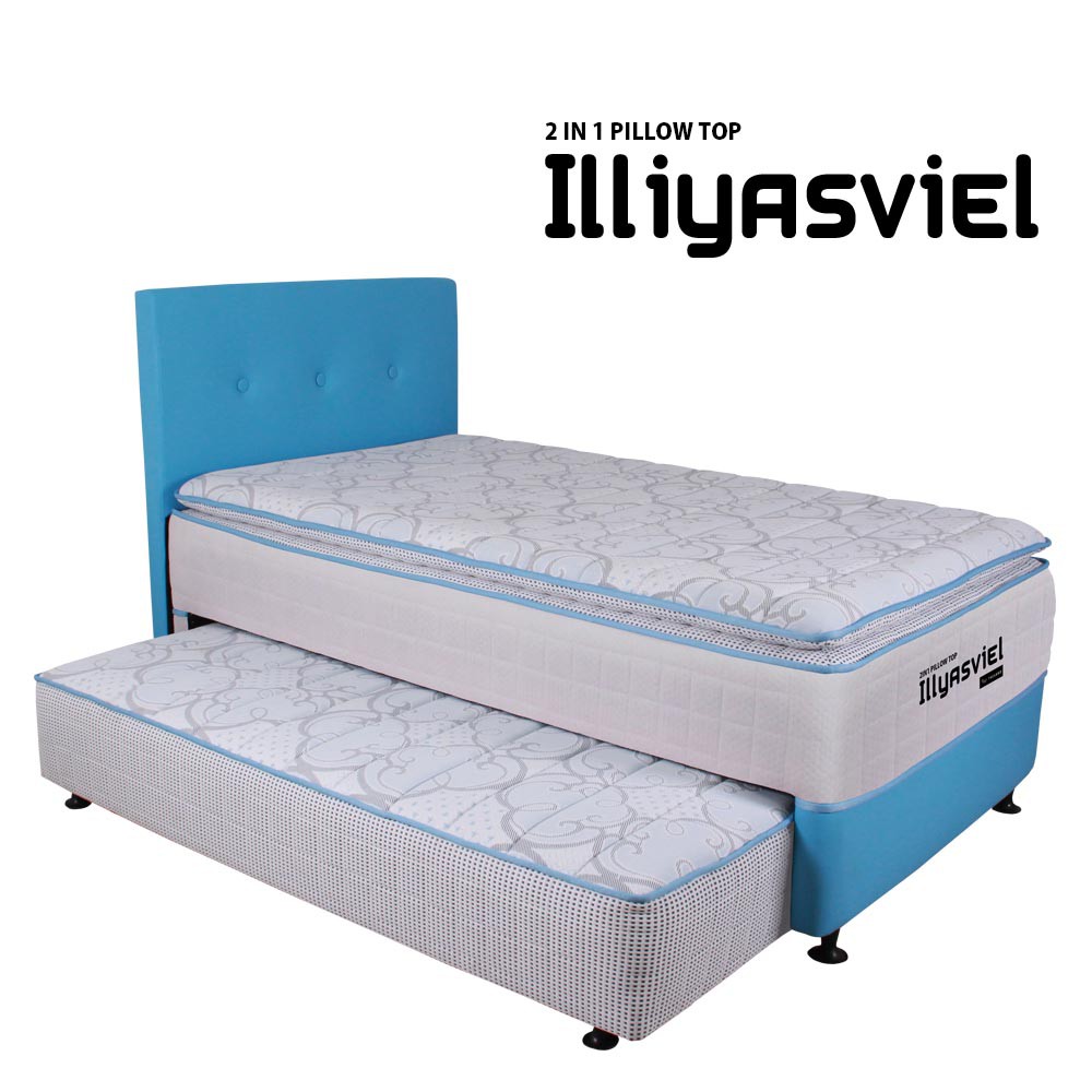 Kasur Sorong | Mattrass Pillow Top 2 in 1 The Luxe illyasviel Ukuran 140x200 Full Set