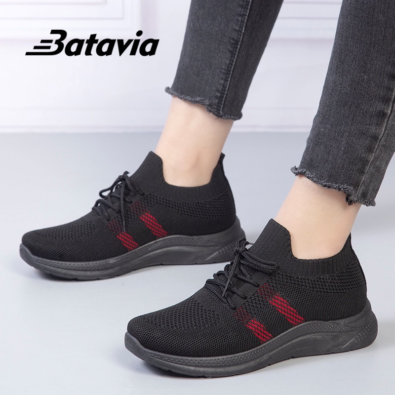 Batavia Sepatu wanita sneakers impor premium perempuan terbaru rajut adem antislip antiaus  olahraga Batavia Fashion Sepatu A138-3