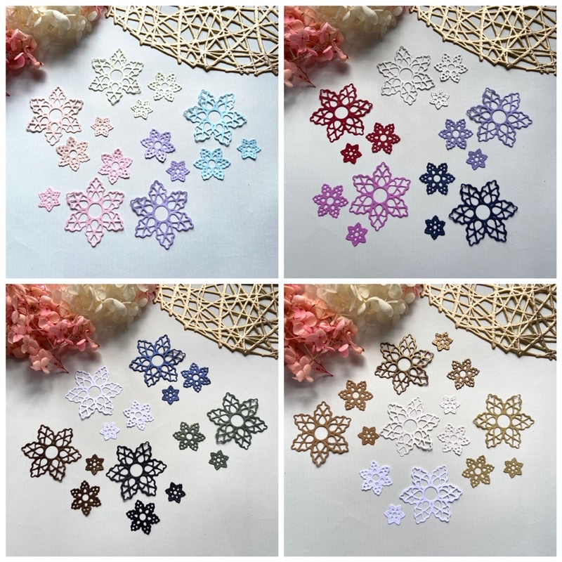 

1 set 15pc die cut / cut die /dies cut / cut dies for scrapbook journal journaling bujo star bintang bunga