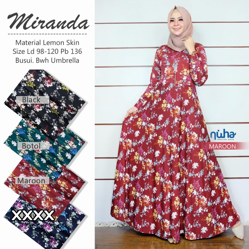 Gamis Bunga Murah MIRANDA by NUHA