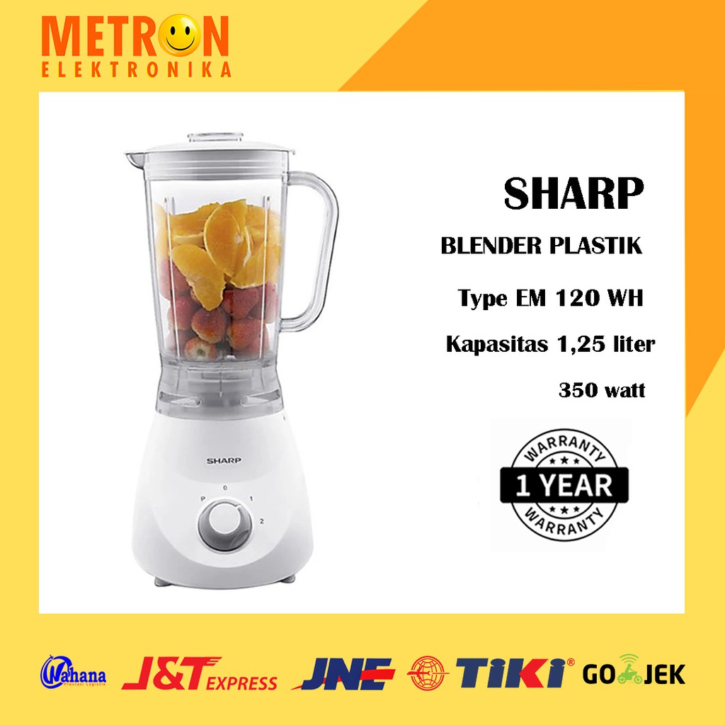 SHARP EM 120 WH - BLENDER PLASTIK 1,25 LITER / EM120WH