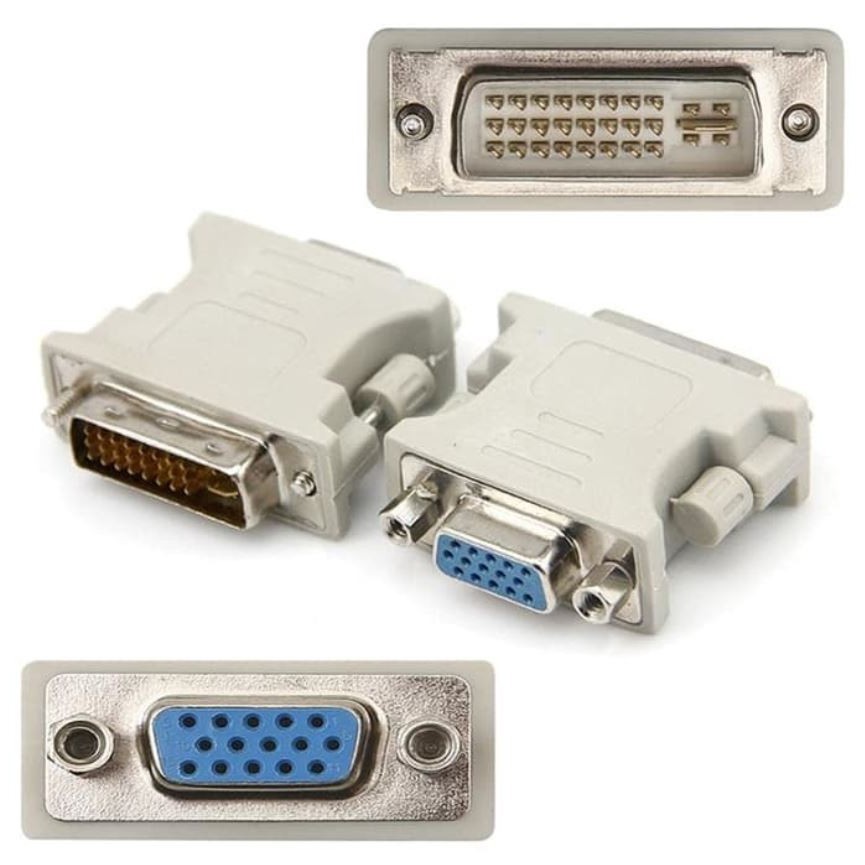 Adapter,gender,Converter DVI 24+5 Male to VGA Female,DVI-D TO VGA sambungan kabel DVI/ VGA ke PC