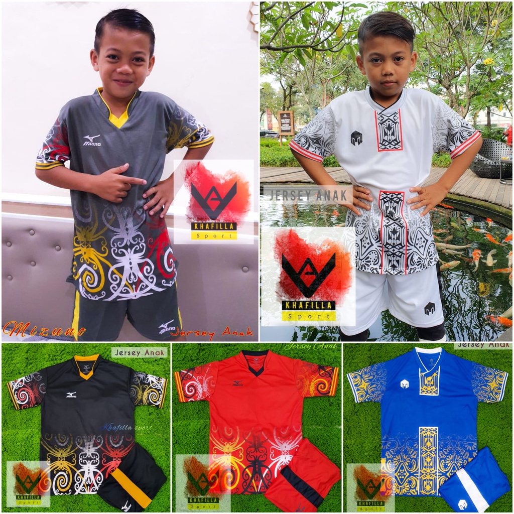 Setelan jersey sepak bola Aneka kaos anak umur 5 sampai 13 tahun sekolah ssb