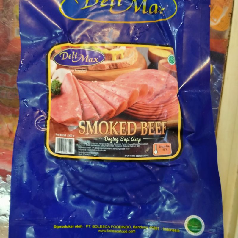 

daging sapi asap 200gr delimax smoked beff
