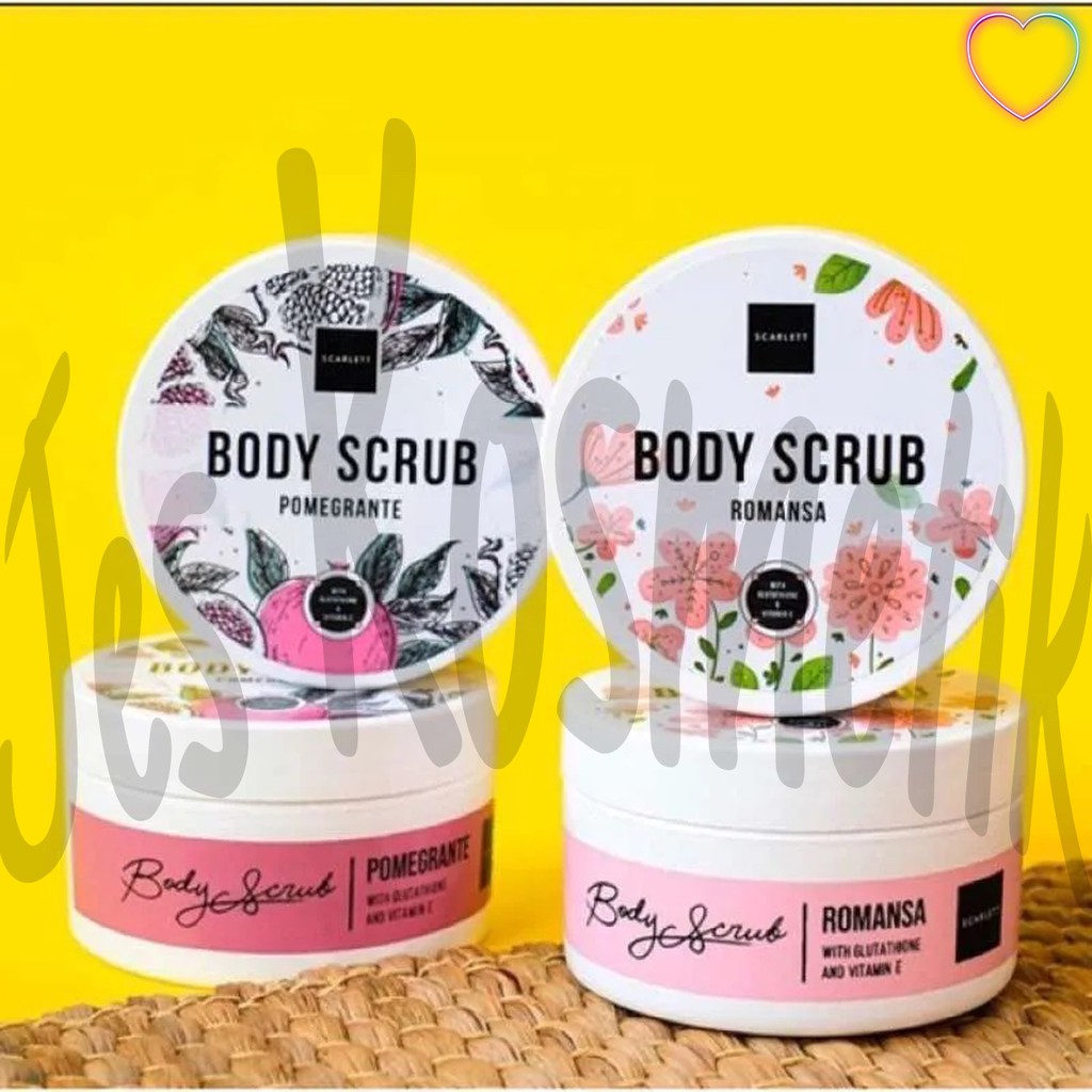 Scarlett Whitening Body Scrub Romansa / Pomegrante