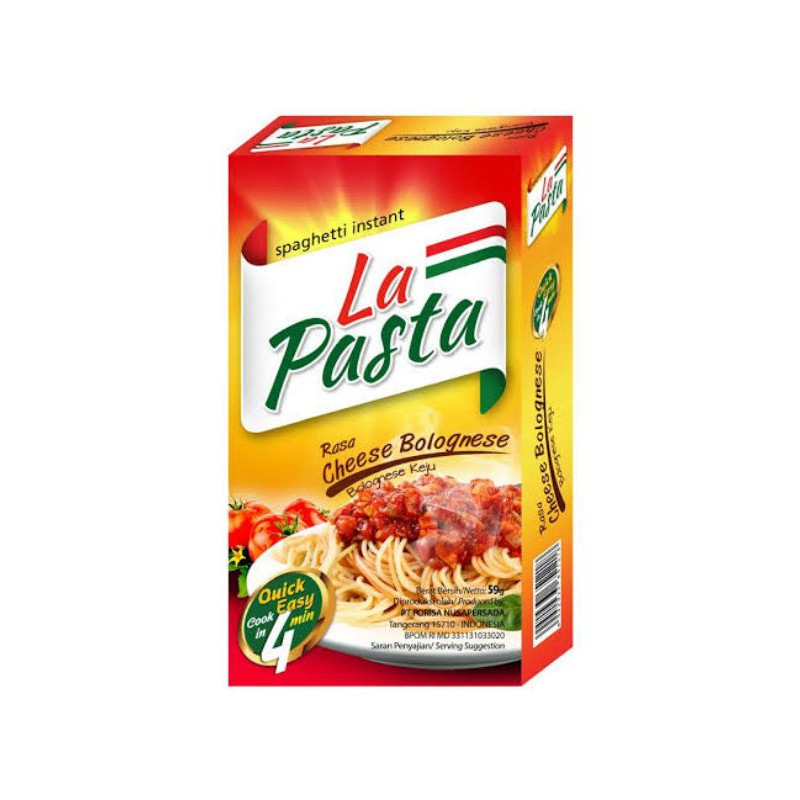 

LA PASTA CHEESE BOLOGNESE KEJU Spaghetti Instant