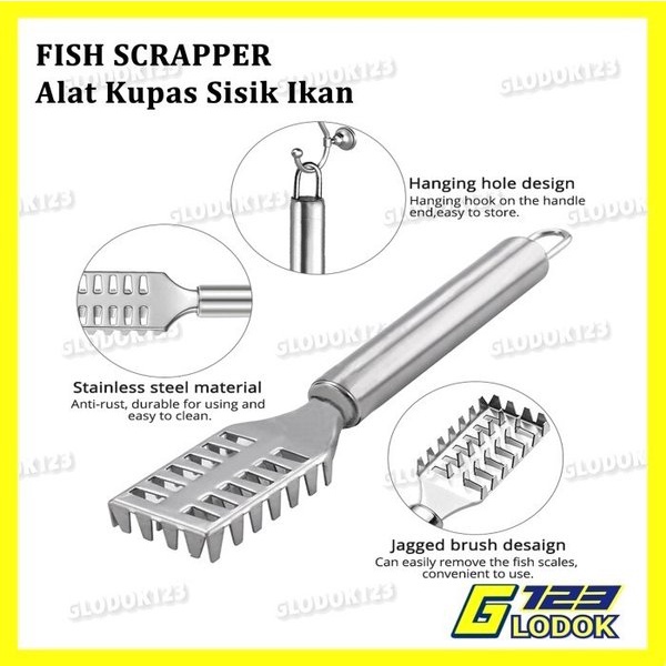 Alat Pembersih Pengupas Sisik Ikan Fish Scale Skin Remover Stainless