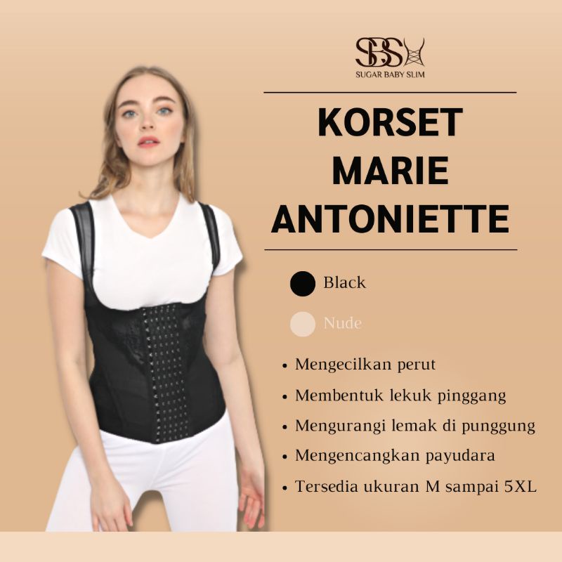 Korset Marie Antoinette (EXTRA BONUS 2 Produk) merampingkan tubuh mengencangkan payudara mengecilkan perut waist shaper bellycare byc_shop sculpt