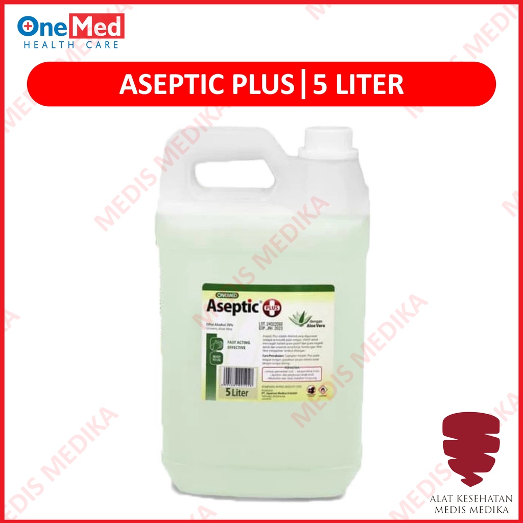 Aseptic Gel Plus 5L Onemed Hand Sanitizer Perlindungan Tangan Alkohol Antiseptik 5 Liter