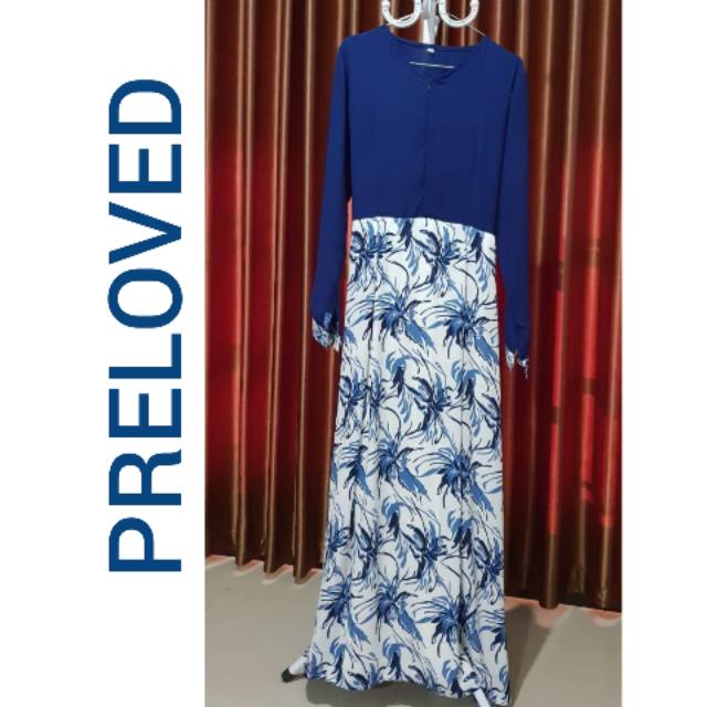 Gamis Kenanga Biru (PRELOVED)