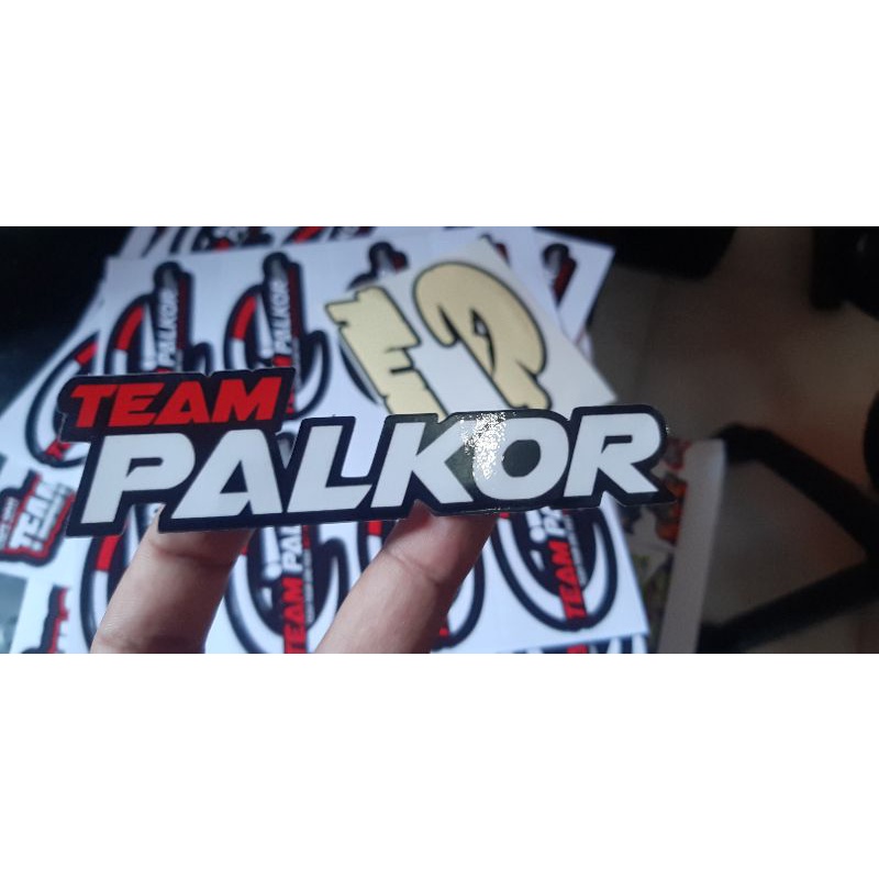 Stiker team palkor print and cutting