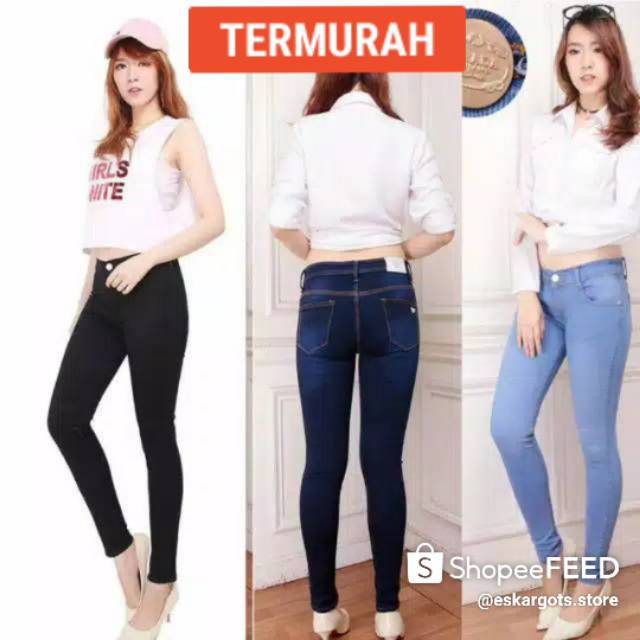  CELANA  JEANS PENSIL  CEWEK CELANA  SOFT JEANS WANITA  