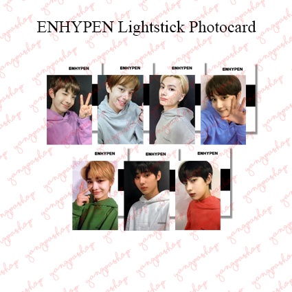 [READY / SET] ENHYPEN LIGHTSTICK LS ENHY PHOTOCARD FAN MADE UNOFFICIAL YANGPASHOP JAY SUNGHOON JAKE