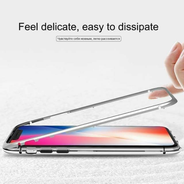 Case Magnetic Redmi 7 Premium Glass 2in1 Redmi 7