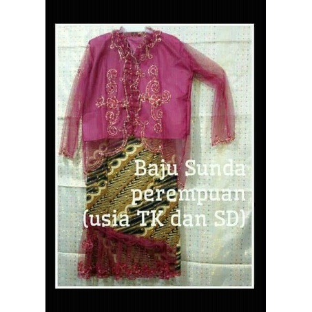 ANAK-NASIONAL-ADAT-PAKAIAN- BAJU ADAT SUNDA PEREMPUAN TK - SD - 3-4 TAHUN -PAKAIAN-ADAT-NASIONAL-