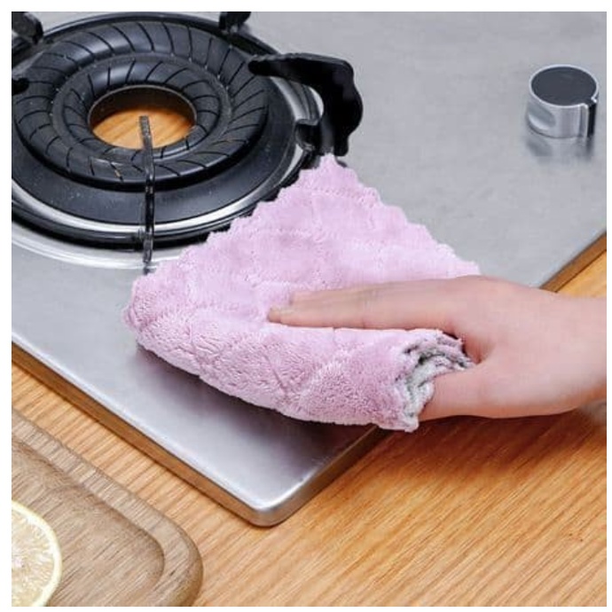 Kain Lap Piring Anti Minyak Bahan Microfiber / Kain Lap Anti Minyak / Lap Cuci Piring dapur sendok DD417