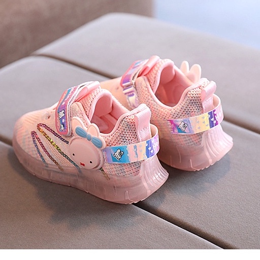 CHUBBI 8 Sepatu Sneaker Anak Perempuan Lampu LED Import