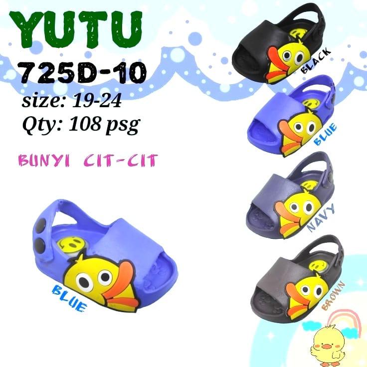 YT-725D-10 Sandal Bunyi Cit Cit Anak Cowok / Sandal Selop Anak Laki Laki Karakter Bebek Merek Yutu Ukuran 19-24