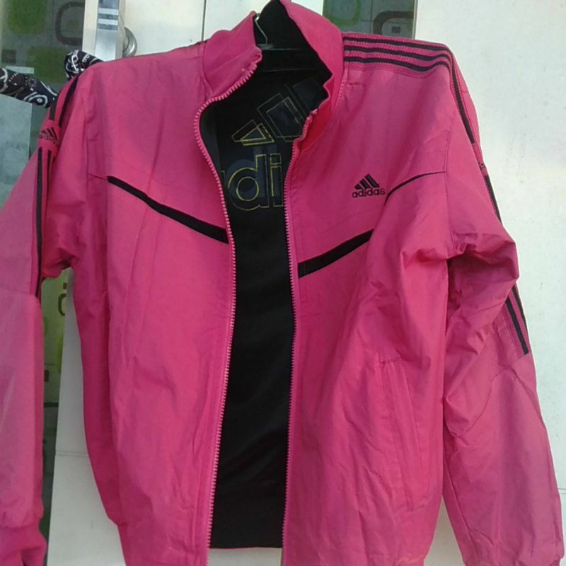 JAKET ADIDAS ORI - PINK-HITAM
