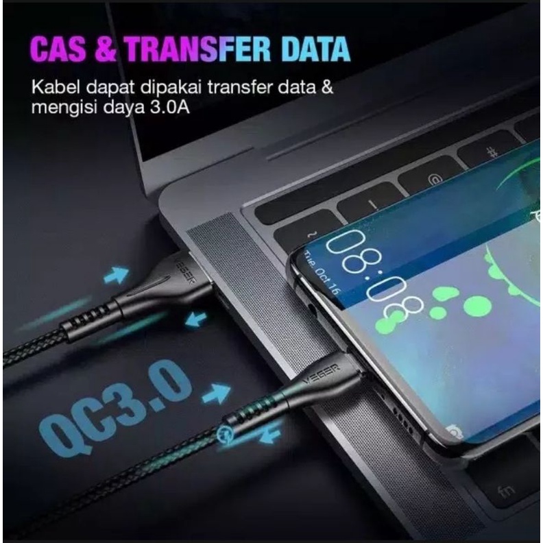 Kabel Data Type C Fast Charging Charger Casan cepat isi tokozifa25