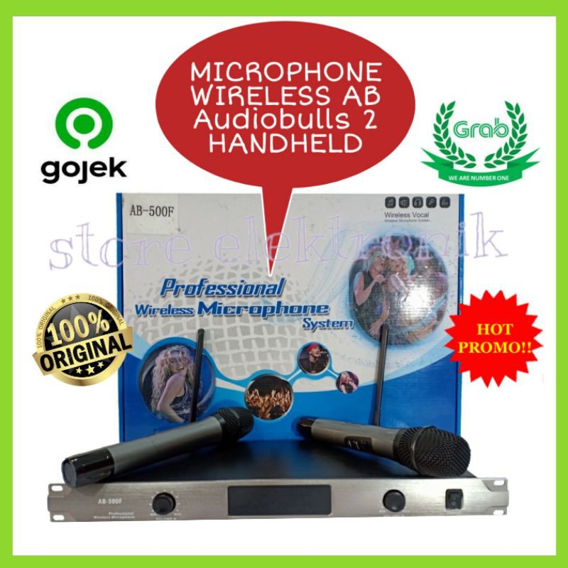 Microphone Wireless AB Audiobulls AB-500F Professional Wireless 2 Handheld