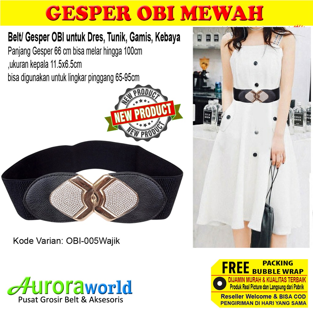 AURORAWORLD Belt fashion cewek Gesper perempuan model  OBI Ikat Pinggang Wanita Sabuk Mewah Korea untuk Dress Tunik Gaun Terbaru bisa COD