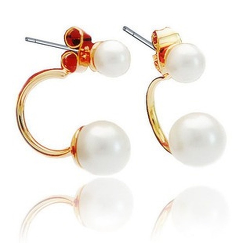 [Ready Stock]Elegant and Exquisite Pearl Gold Stud Earrings