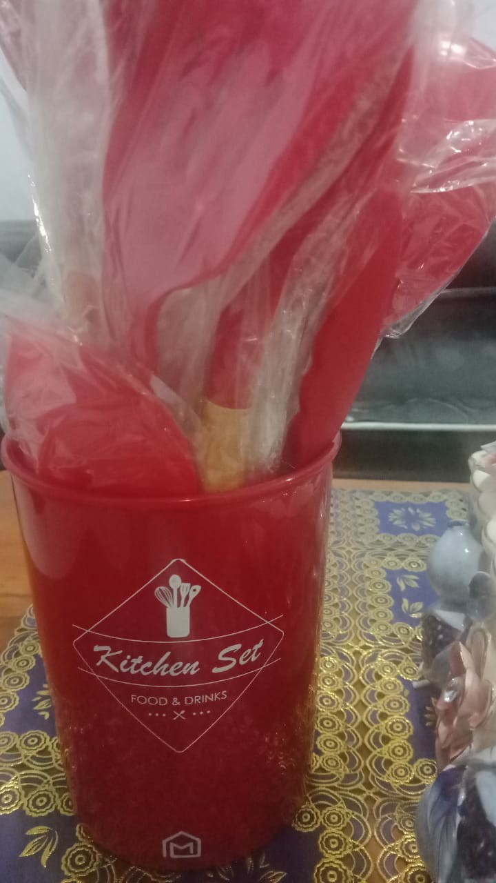 Hih Set 13 In 1 Silicone Utensil Peralatan Spatula Silikon Sutil Kitchen Set + 1 Wadah