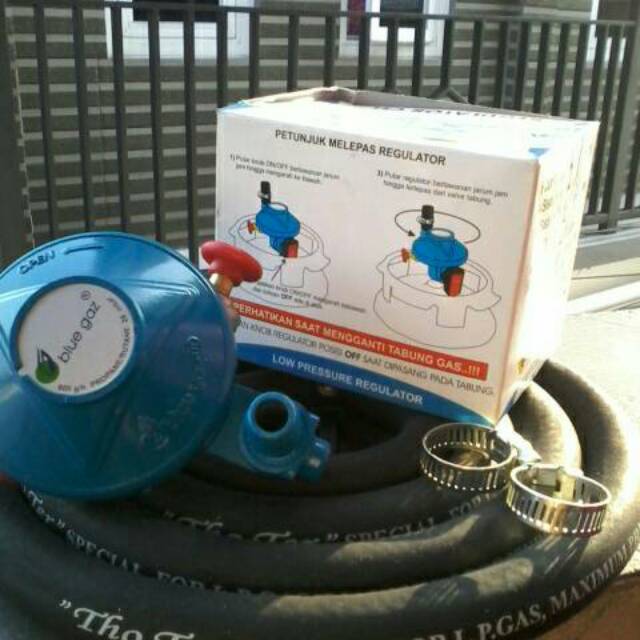 Regulator blue gaz bluegaz  Dan Selang Gas 3 lapis
