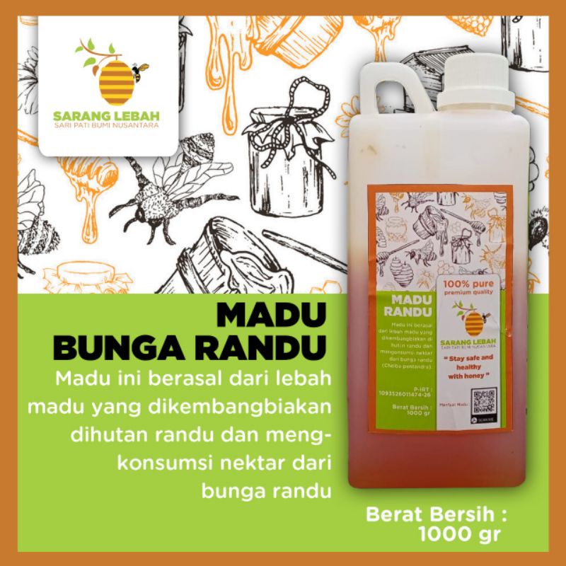 

Madu Murni Asli - Madu Nektar Bunga Randu 1 KG