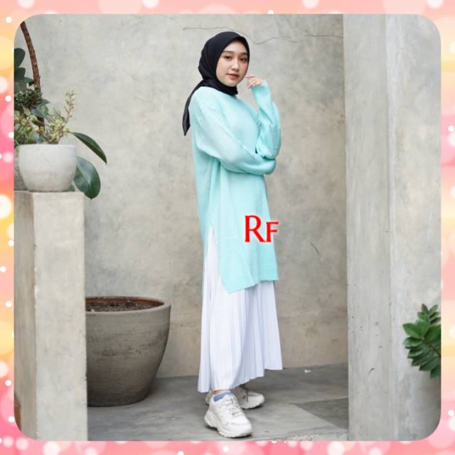 Tunik boxi / dress rajut / fashion rajut