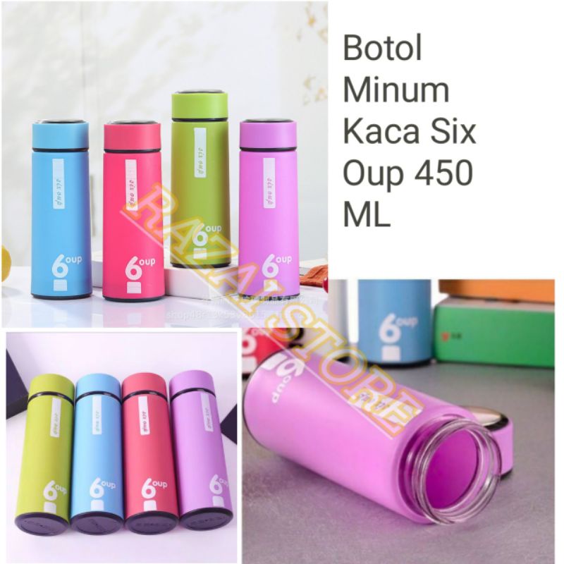 Botol Minum Kaca Bottle Minum Six Oup Botol Minum 500 ML