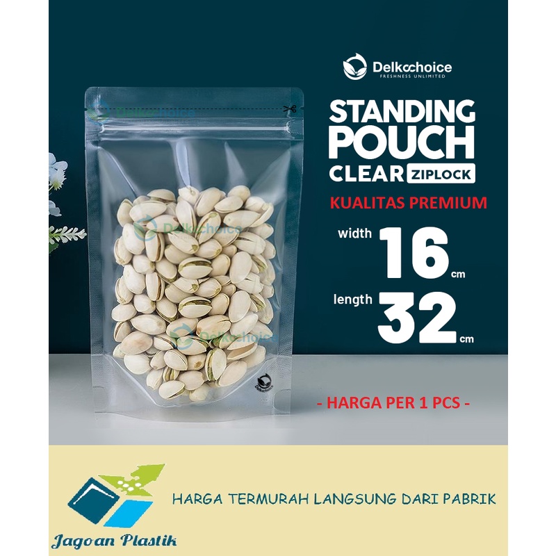 PLASTIK STANDING POUCH MURAH ZIPLOCK CLEAR