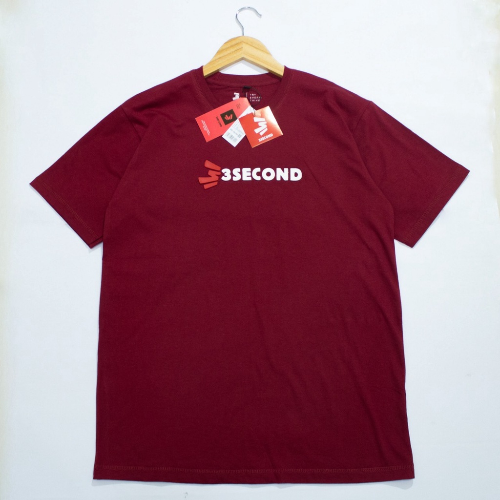 T-Shirt 3Second Floking l Kaos 3Second Sablon Floking Premium Quality