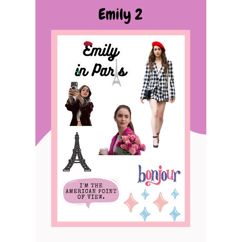 Sticker Pack Emily In Paris Tumblr Cute Aesthetic murah