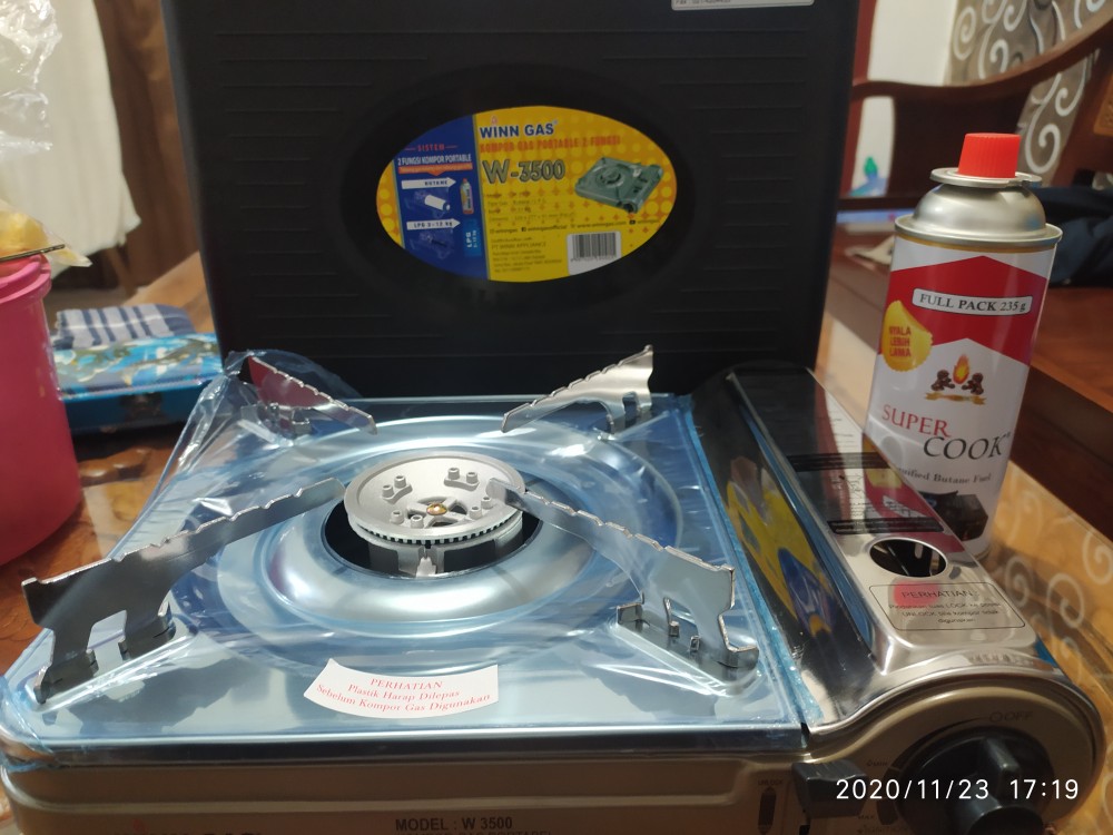 Kompor Portable - Kompor Camping - Winn Gas W 3500 Paket Gas Kaleng Super Cook