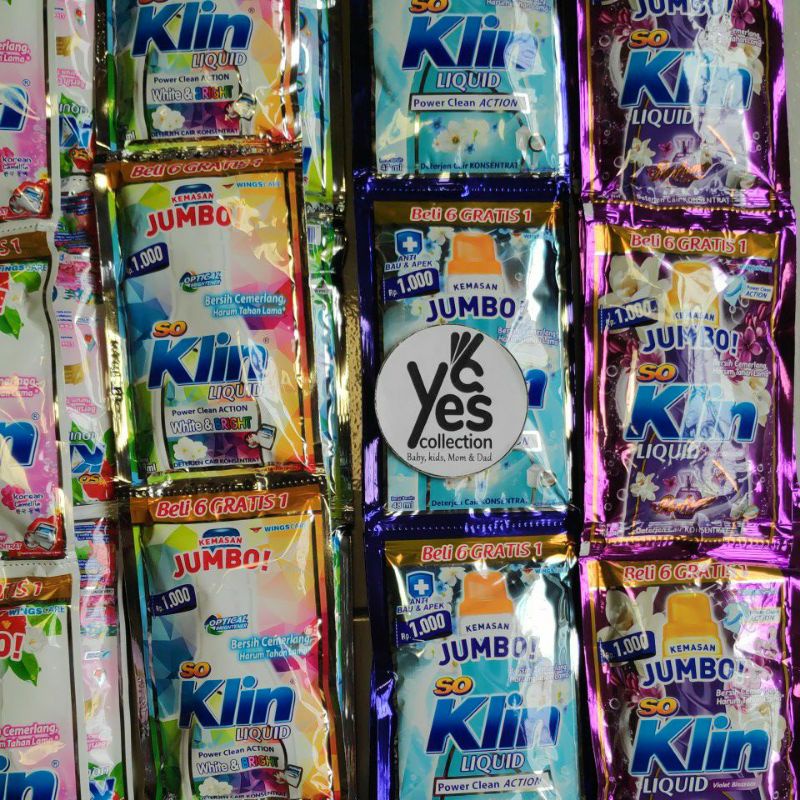 SoKlin Liquid Softergen So Klin Deterjen Cair Rencengan 12 Sachet Cuci Baju Renceng Kemasan JUMBO